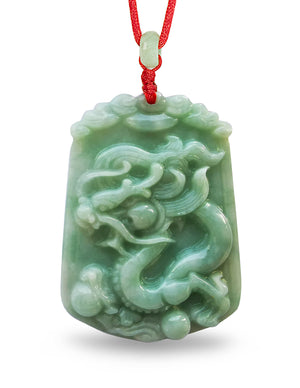 Chinese Zodiac Jade Necklace | Certified Genuine Grade A Jadeite Jade Pendant Necklace 16" + 8" Extender | Dahlia