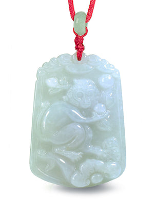 Chinese Zodiac Jade Necklace | Certified Genuine Grade A Jadeite Jade Pendant Necklace 16" + 8" Extender | Dahlia