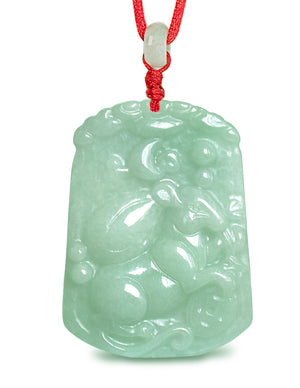 Chinese Zodiac Jade Necklace | Certified Genuine Grade A Jadeite Jade Pendant Necklace 16" + 8" Extender | Dahlia