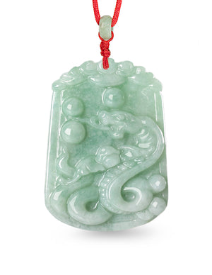 Chinese Fu Zodiac Jade Necklace Jadeite Jade Green Chinese Good Luck Dahlia Stone Gemstone Certified Real