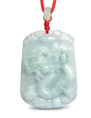 Chinese Zodiac Jade Necklace | Certified Genuine Grade A Jadeite Jade Pendant Necklace 16" + 8" Extender | Dahlia