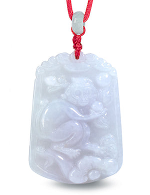 Chinese Zodiac Jade Necklace | Certified Genuine Grade A Jadeite Jade Pendant Necklace 16" + 8" Extender | Dahlia