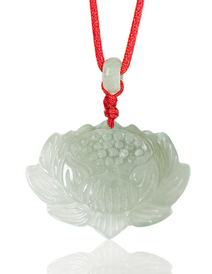 Jade Necklace | Lotus Jade Pendant Necklace | Dahlia