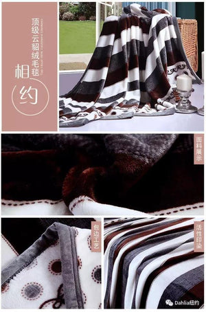 Dahlia Woolen Blanket 顶级云貂绒加厚毛毯空调被 居家旅游新生入校必备
