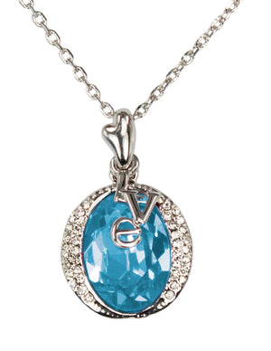 LOVE Swarovski Elements Crystal O Pendant  - Blue | Dahlia