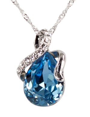 Loving Embrace Teardrop Swarovski Crystal Pendant | Dahlia