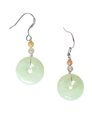7.60 Cabochon Jadeite Stud Earrings in 14k Yellow Gold 7.60 Cabochon Jadeite Stud Earrings in 14k Yellow Gold