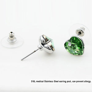 Lucky Love Four Leaf Clover Swarovski Crystal Pendant Necklace and Earrings Set | Dahlia