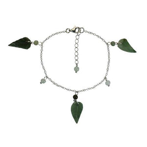 Leaf Jade Bracelet Jadeite Jade Green Chinese Good Luck Dahlia Stone Gemstone Certified Genuine fortune