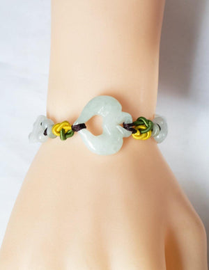 Heart Love Jade Bracelet Jadeite Jade Green Chinese Good Luck Dahlia Stone Gemstone Certified Real fortune