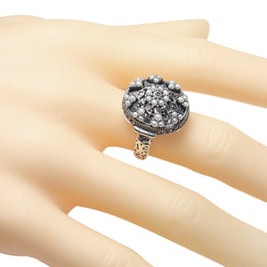 [product type] | Poison Locket Seed Pearl Sterling Silver Ring - Dahlia Vintage Collection | Dahlia