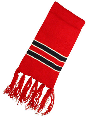 Boy's Embroidered Cartoon Bear Stripes Hat Cap Scarf Set