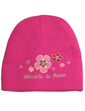 Girl's Fashion Embroidered Plum Blossoms Hat Cap Scarf Set