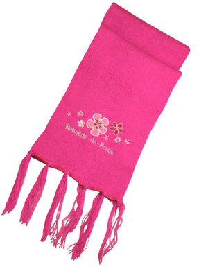 Girl's Fashion Embroidered Plum Blossoms Hat Cap Scarf Set
