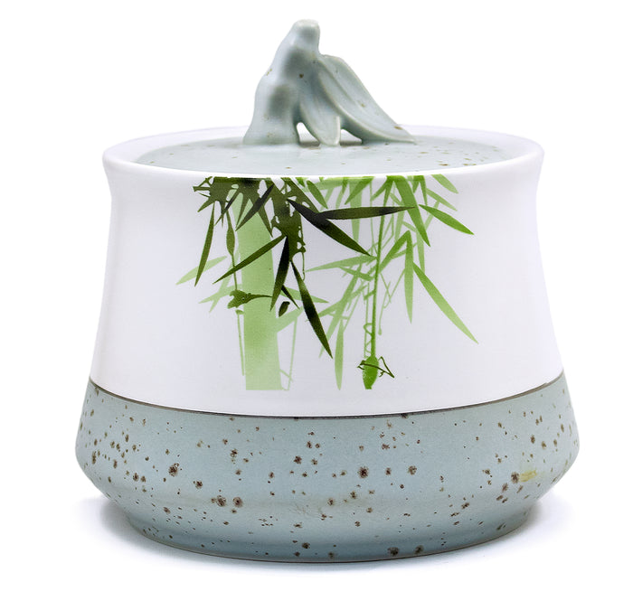 Dahlia Peaceful Bamboo High Grade Porcelain Loose Tea Canister