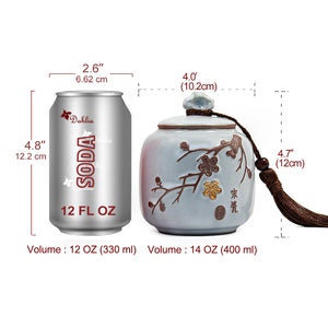 [product type] | Dahlia Vintage Porcelain Tea Canister, Sakura | Dahlia