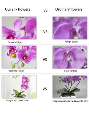 [product type] | Natural Looking Artificial Orchid Plant Flower Arrangement | Dahlia