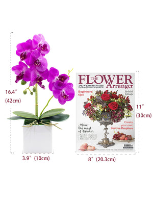 [product type] | Realistic Silk Orchid Artificial Flower Arrangement | Dahlia