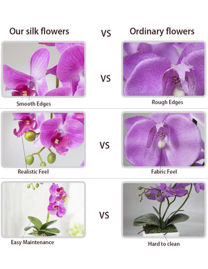 [product type] | Realistic Silk Orchid Artificial Flower Arrangement | Dahlia