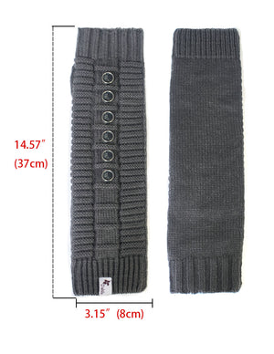 Knit Fingerless Gloves Long Sleeve Arm Warmers