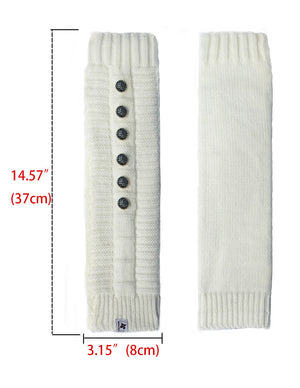 Knit Fingerless Gloves Long Sleeve Arm Warmers