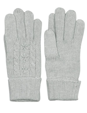Star and Cable Wool Blend Knit Gloves
