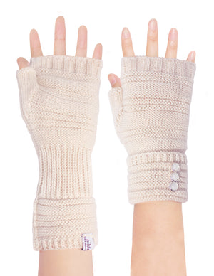 Knit Fingerless Gloves Hand Wrist and Arm Warmers