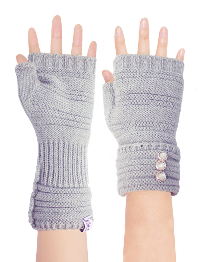 Knit Fingerless Gloves Hand Wrist and Arm Warmers