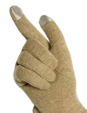 Triple Flower Wool Blend Touchscreen Gloves