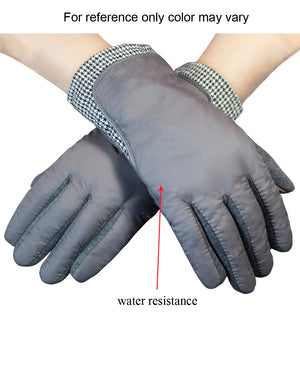 Houndstooth Accent Touchscreen Gloves