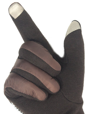 Houndstooth Accent Touchscreen Gloves