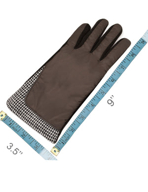 Houndstooth Accent Touchscreen Gloves