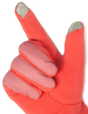 Houndstooth Accent Touchscreen Gloves