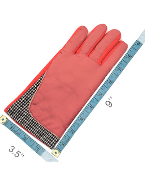 Houndstooth Accent Touchscreen Gloves