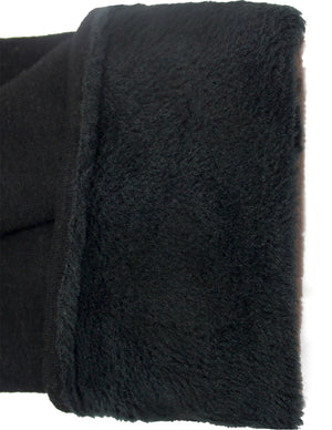 Men's Fleece Lining Touchscreen Gloves Wrist Belt