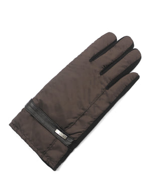 Men's Fleece Lining Touchscreen Gloves Wrist Belt