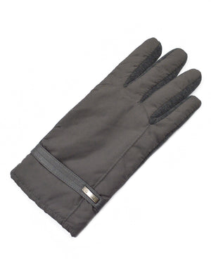 Men's Fleece Lining Touchscreen Gloves Wrist Belt