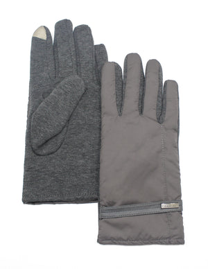 Men's Fleece Lining Touchscreen Gloves Wrist Belt