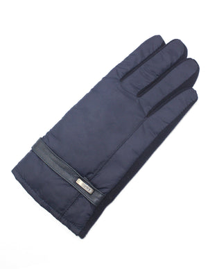 Men's Fleece Lining Touchscreen Gloves Wrist Belt