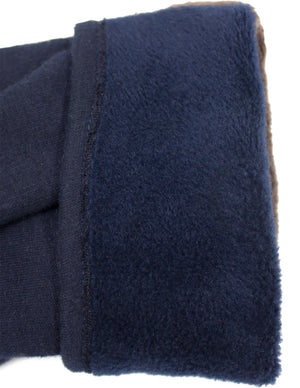 Men's Fleece Lining Touchscreen Gloves Wrist Belt