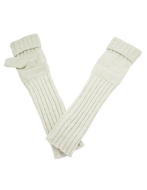 Angora Blend Long Arm Warmer Gloves Winter - Dahlia