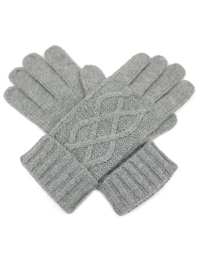 Cable Lattice Winter Wool Gloves