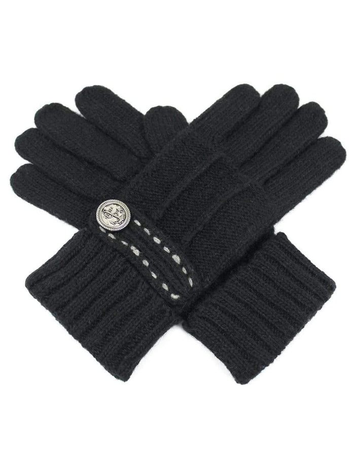 Button Belt Winter Wool Gloves