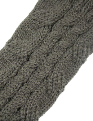 Cable Fingerless Arm Warmers Gloves Long