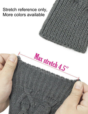 Cable Fingerless Arm Warmers Gloves Long