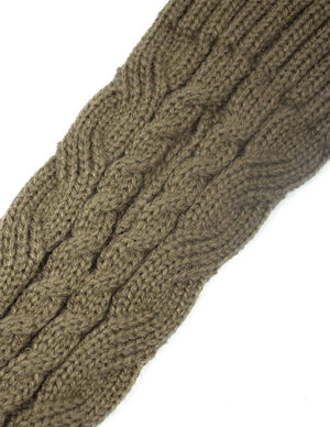 Cable Fingerless Arm Warmers Gloves Short