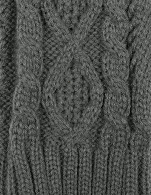 Fingerless Arm Warmer Gloves Aran Short