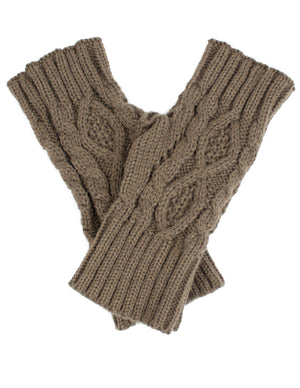 Fingerless Arm Warmer Gloves Aran Short