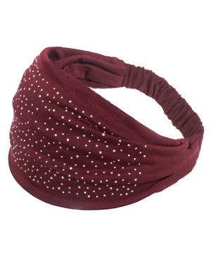 Sparkling Rhinestone and Dots Wide Elastic Headband