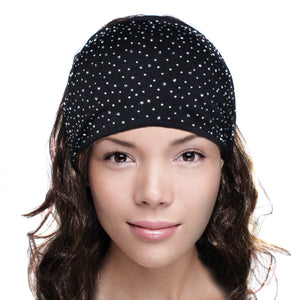 Sparkling Rhinestone and Dots Wide Elastic Headband